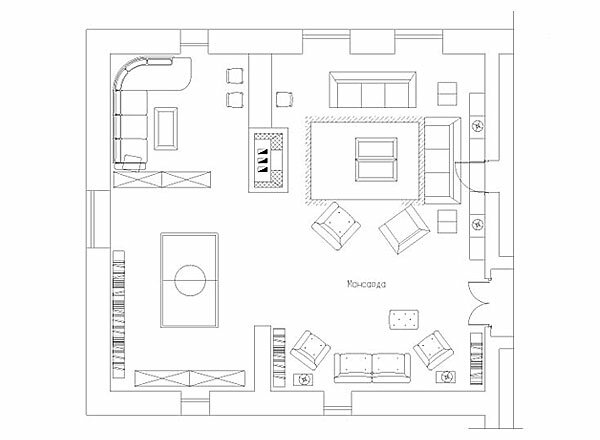 Строительство коттеджа (дома) поэтажный план с расстановкой мебели