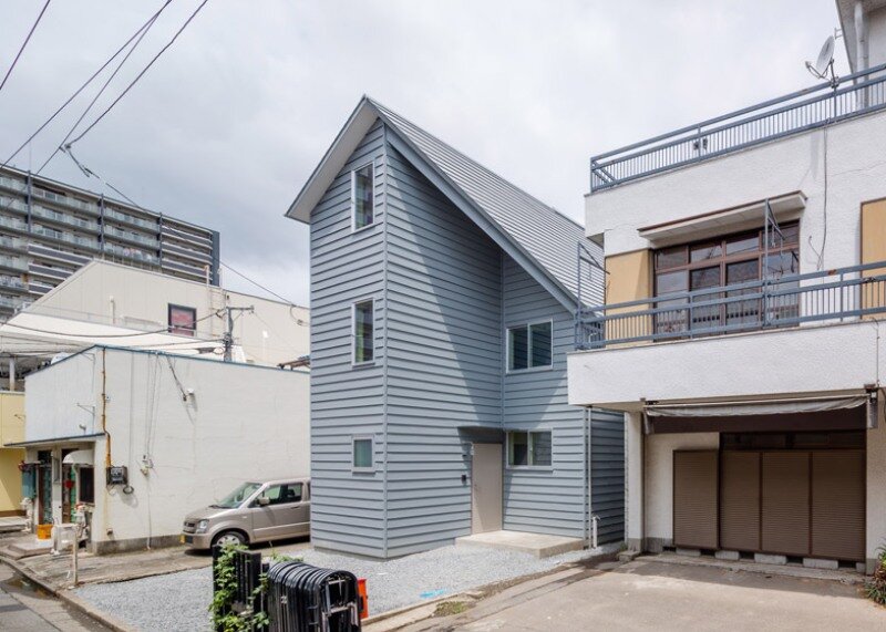 Ассиметричный дом от японских архитекторов
