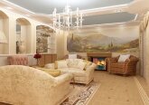 Гостиная в классическом стиле в 3-комнатной квартире