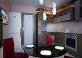 Дизайн кухни 3-х комнатной квартиры п 44-Т