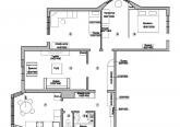 План перепланировки 3-комнатной квартиры в доме серии П 44-Т