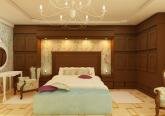 Дизайн спальни коттеджа в классическом стиле